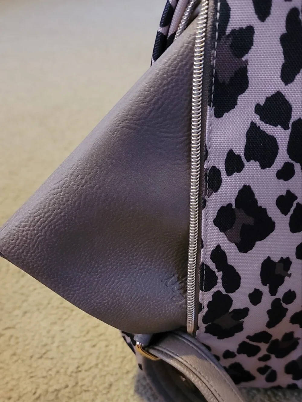 Itzy Ritzy Tan and Black Leopard Print Mini Backpack